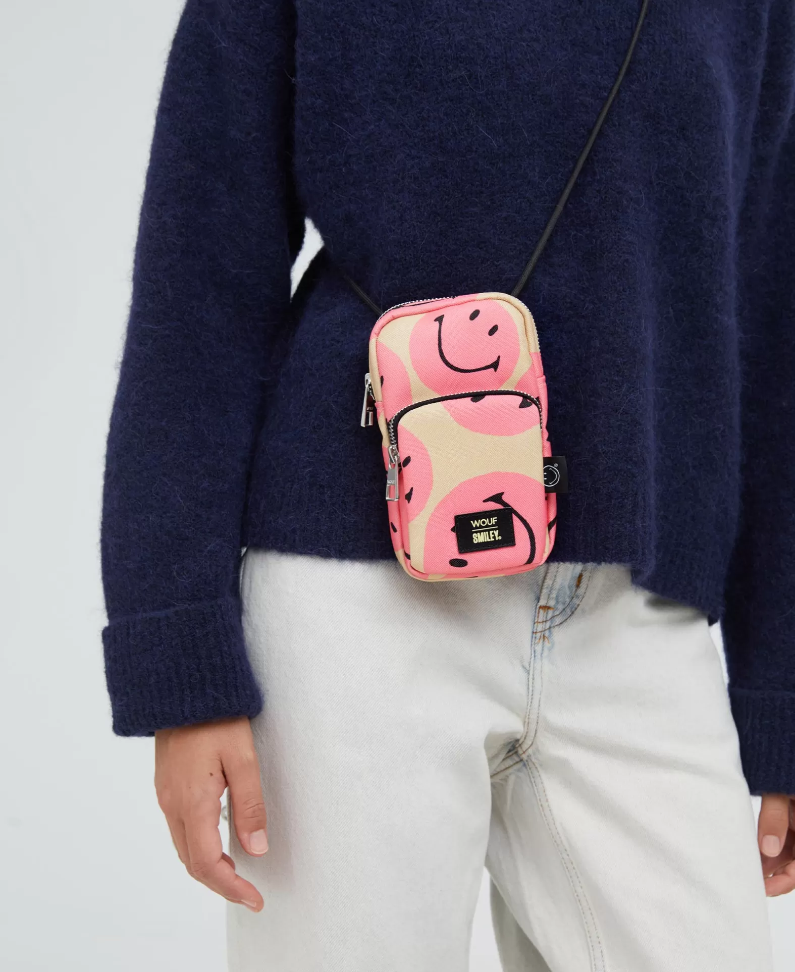 WOUF Smiley® Roze Crossbody Telefoontasje